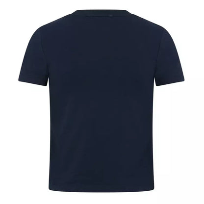 Navy - Back - Tommy Hilfiger Womens-Ladies Script Logo T-Shirt