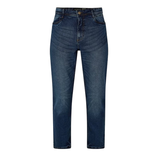Mid Wash - Front - Duck and Cover Mens Kelvyn Relaxed Fit Jeans
