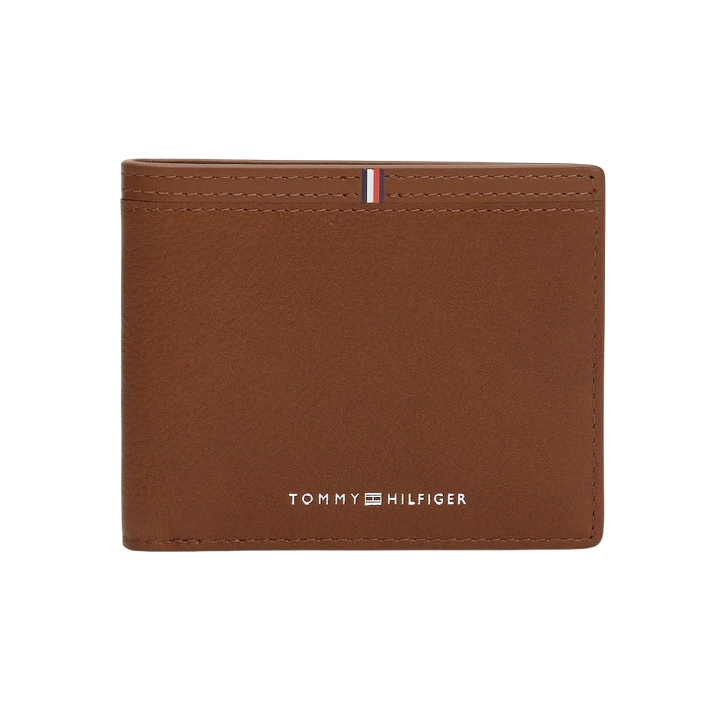 Cognac - Front - Tommy Hilfiger Leather Bi-Fold Wallet