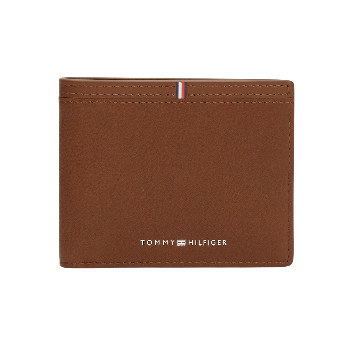 Cognac - Front - Tommy Hilfiger Leather Bi-Fold Wallet