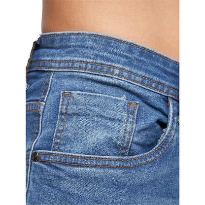 Stone Wash - Side - Crosshatch Mens Plain Slim Jeans