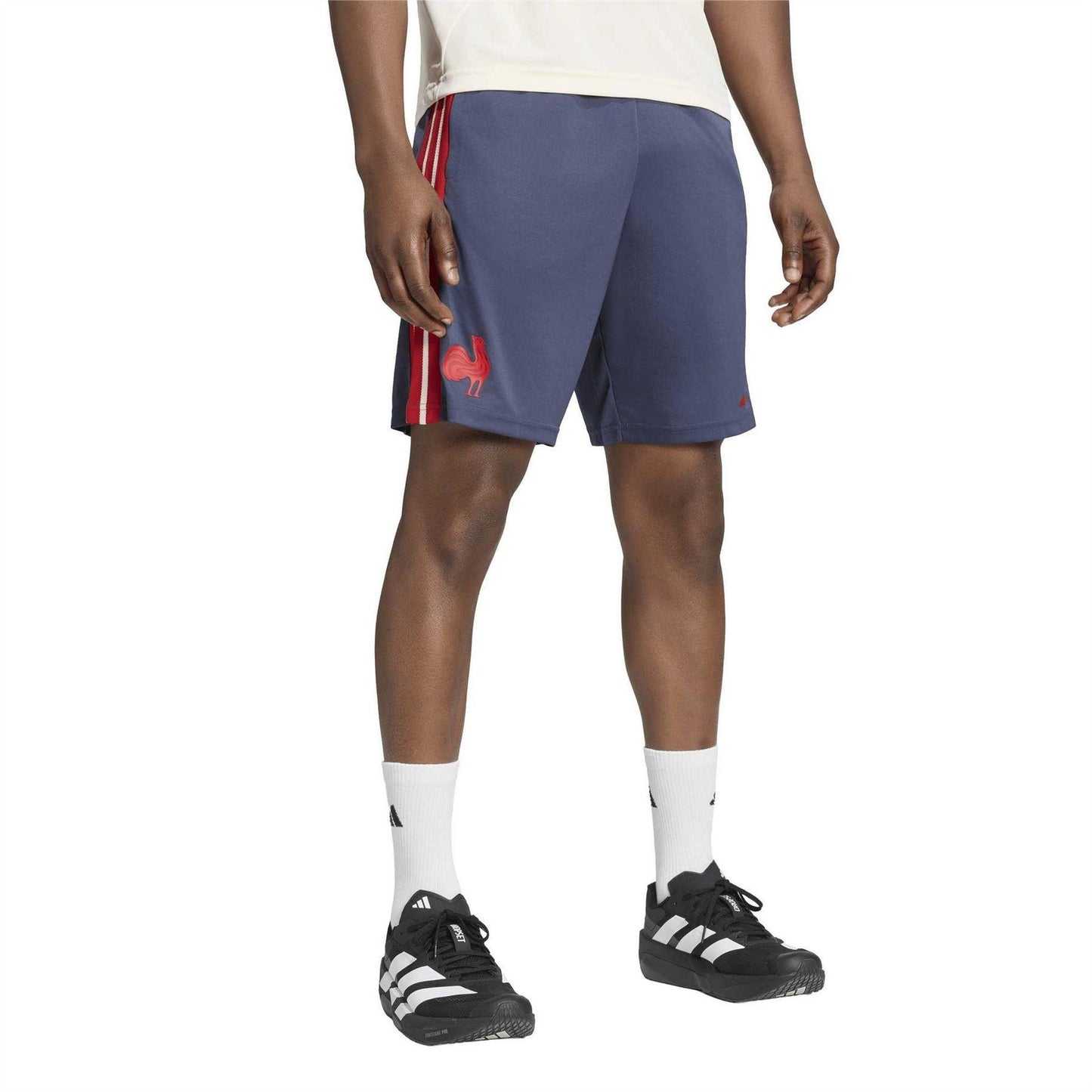Navy - Pack Shot - Adidas Mens France FFR Rugby Shorts