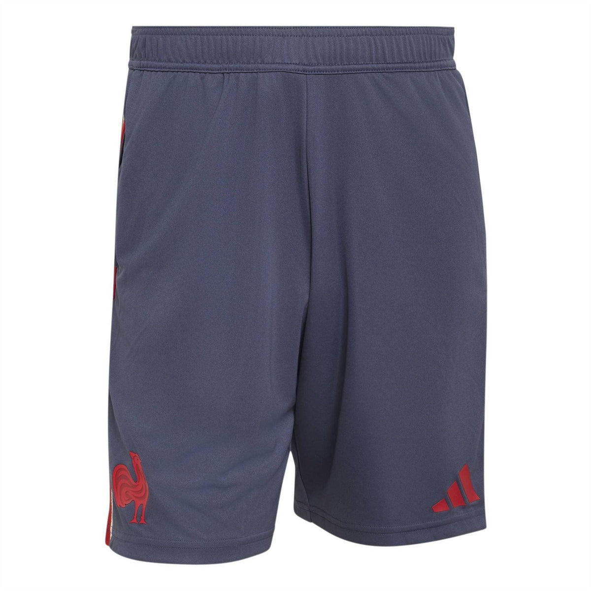 Navy - Front - Adidas Mens France FFR Rugby Shorts