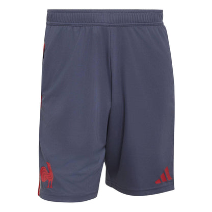 Navy - Front - Adidas Mens France FFR Rugby Shorts