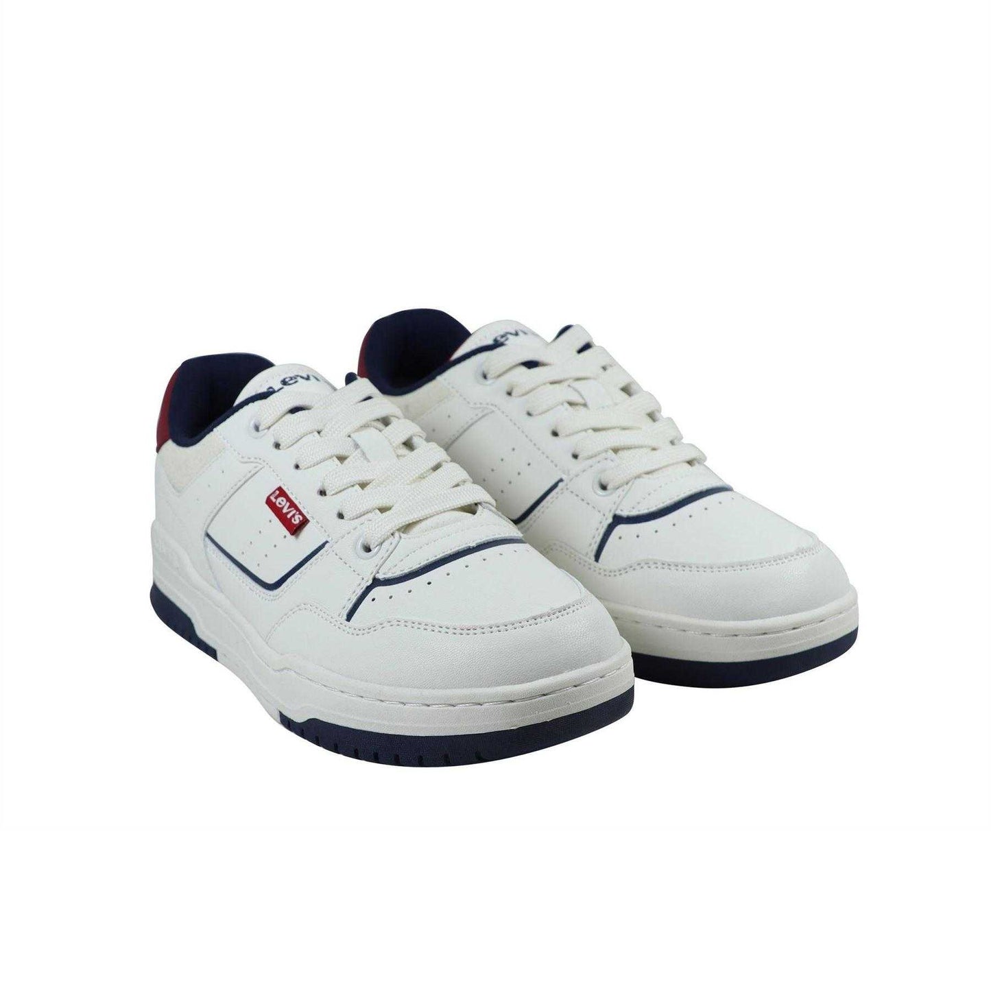 White-Navy - Lifestyle - Levis Childrens-Kids John Trainers