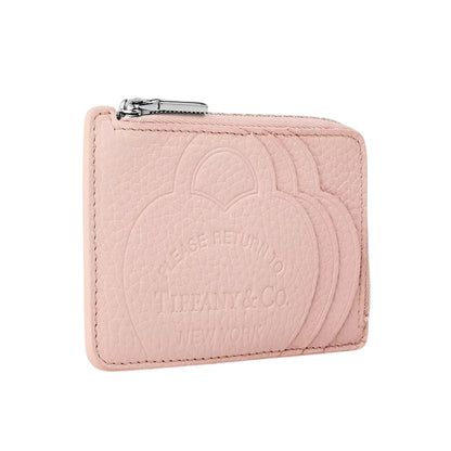 Pink - Side - Tiffany & Co Leather Card Wallet