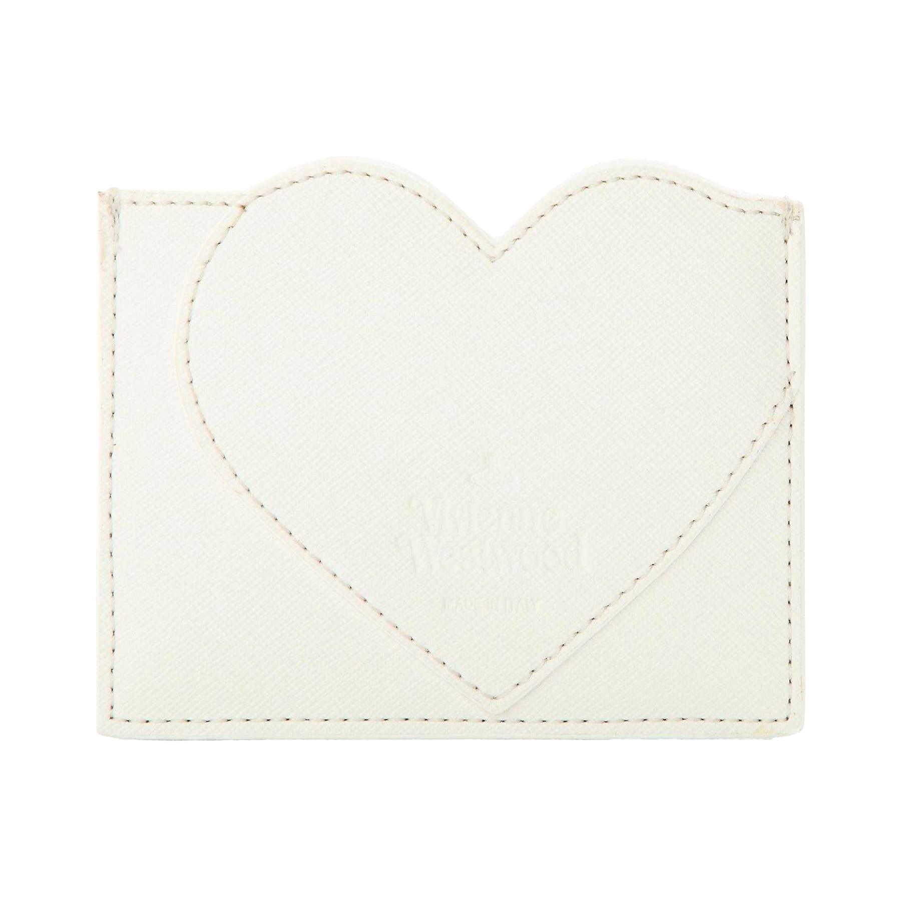 Off White - Back - Vivienne Westwood Heart Leather Card Holder