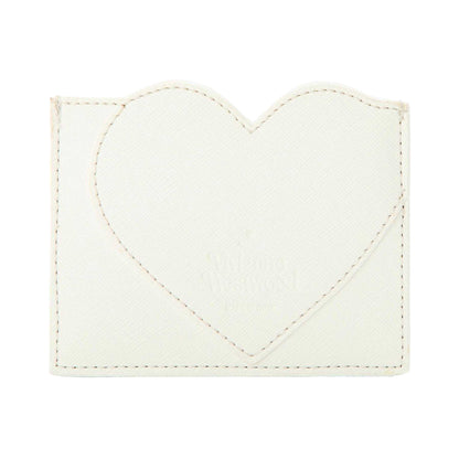 Off White - Back - Vivienne Westwood Heart Leather Card Holder