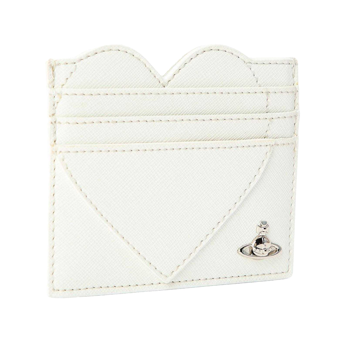 Off White - Side - Vivienne Westwood Heart Leather Card Holder