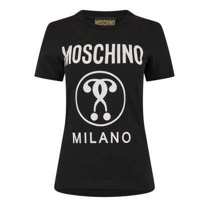 Black - Front - Moschino Womens-Ladies Logo T-Shirt