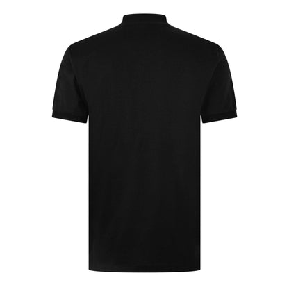 Black - Back - Boss Mens Pl Unity Pariq Quarter Zip Regular Polo Shirt