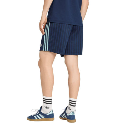 Navy-Black - Back - Adidas Mens Germany DFB Structured Relaxed Fit Football Shorts