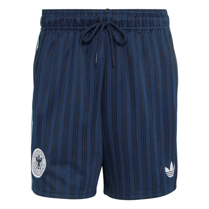 Navy-Black - Front - Adidas Mens Germany DFB Structured Relaxed Fit Football Shorts