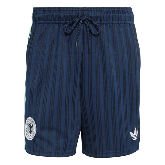 Navy-Black - Front - Adidas Mens Germany DFB Structured Relaxed Fit Football Shorts