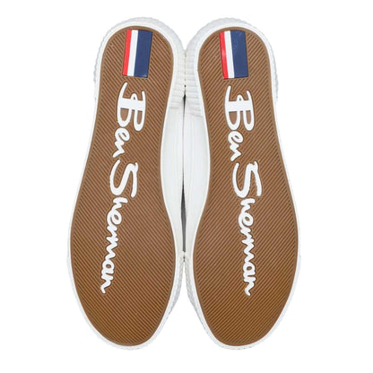White - Pack Shot - Ben Sherman Mens Canvey Trainers