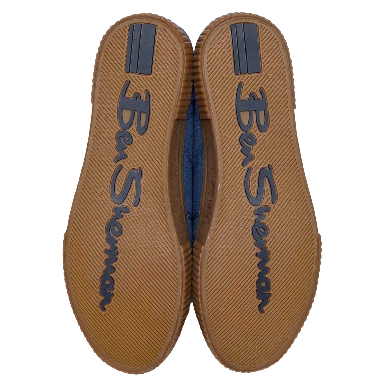 Navy - Side - Ben Sherman Mens Canvey Trainers