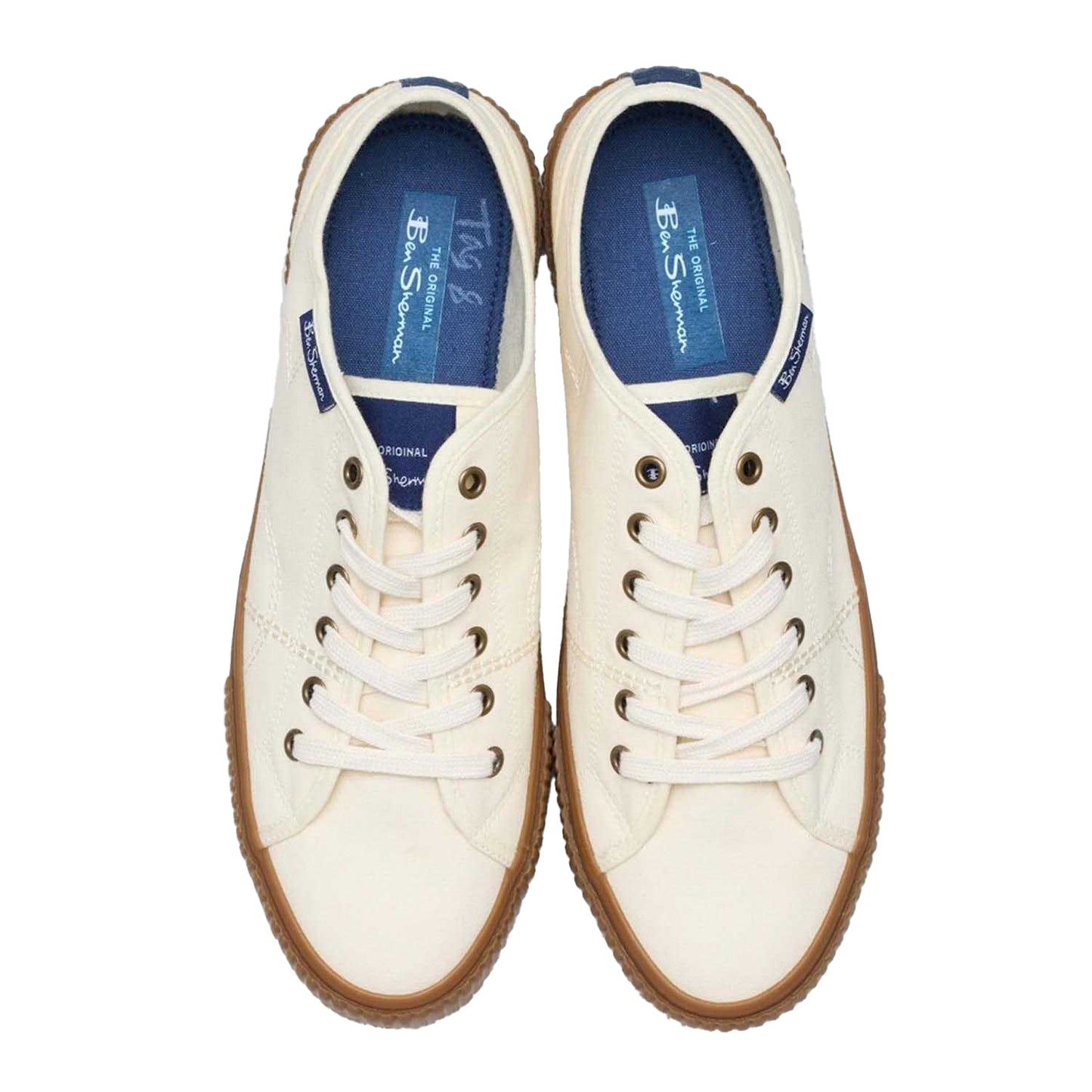 White - Front - Ben Sherman Mens Canvey Trainers