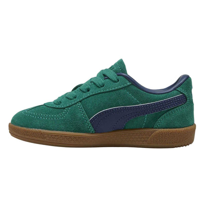 Green - Back - Puma Childrens-Kids Palermo Classic Leather Trainers