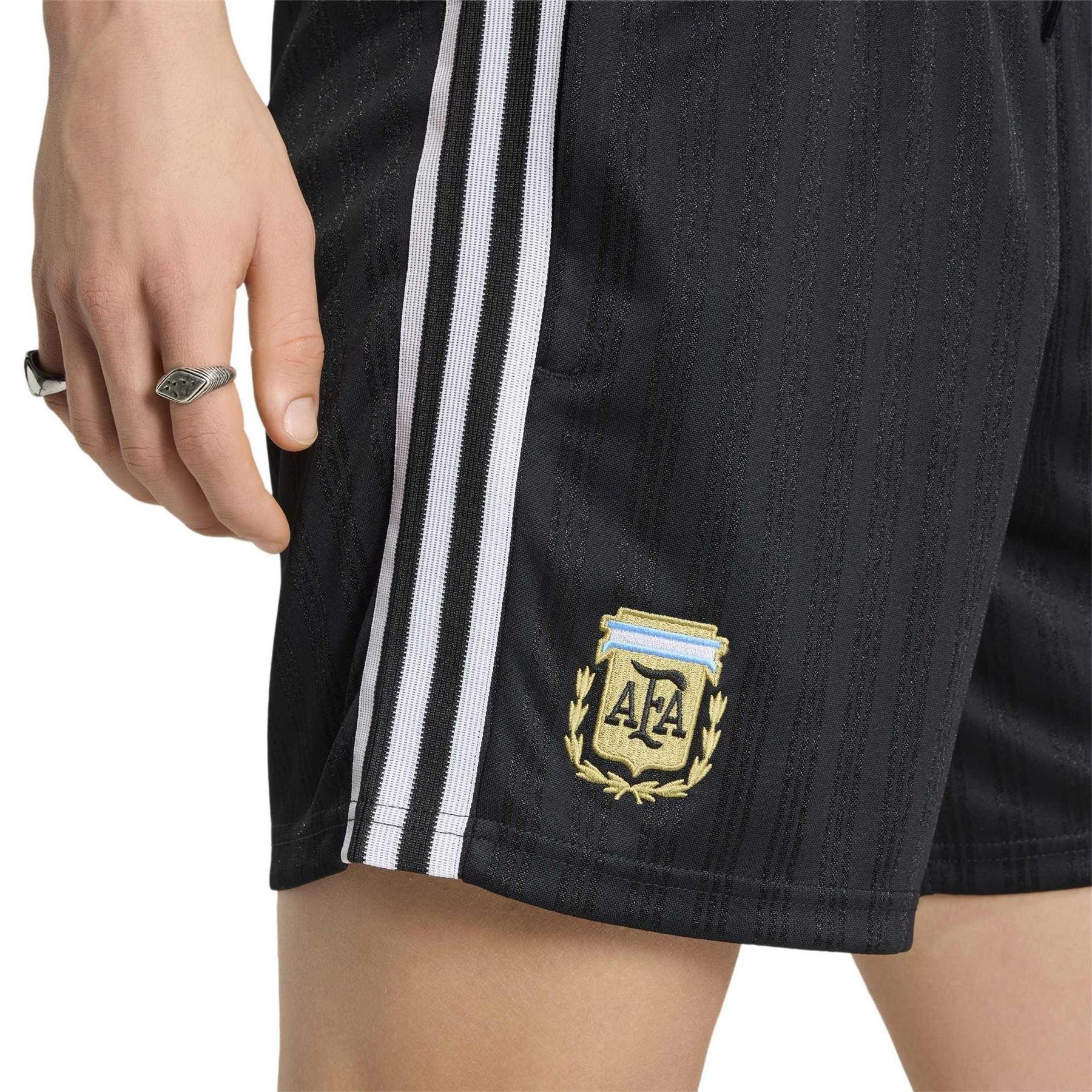 Black-Blue - Side - Adidas Mens FIFA World Cup 2026 Argentina Away Shorts