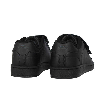 Black-Charcoal - Back - Slazenger Childrens-Kids Ash Vel Trainers