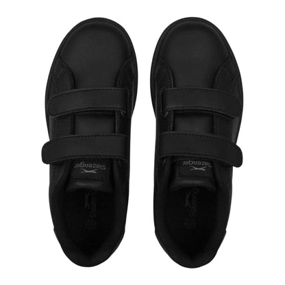 Black-Charcoal - Side - Slazenger Childrens-Kids Ash Vel Trainers
