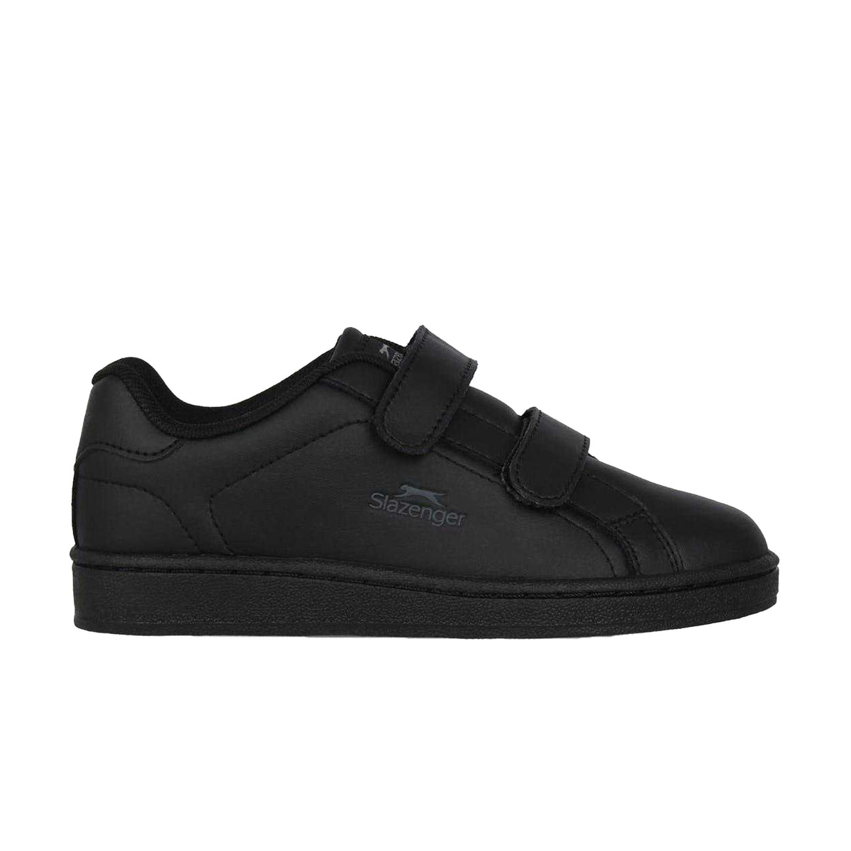 Black-Charcoal - Front - Slazenger Childrens-Kids Ash Vel Trainers