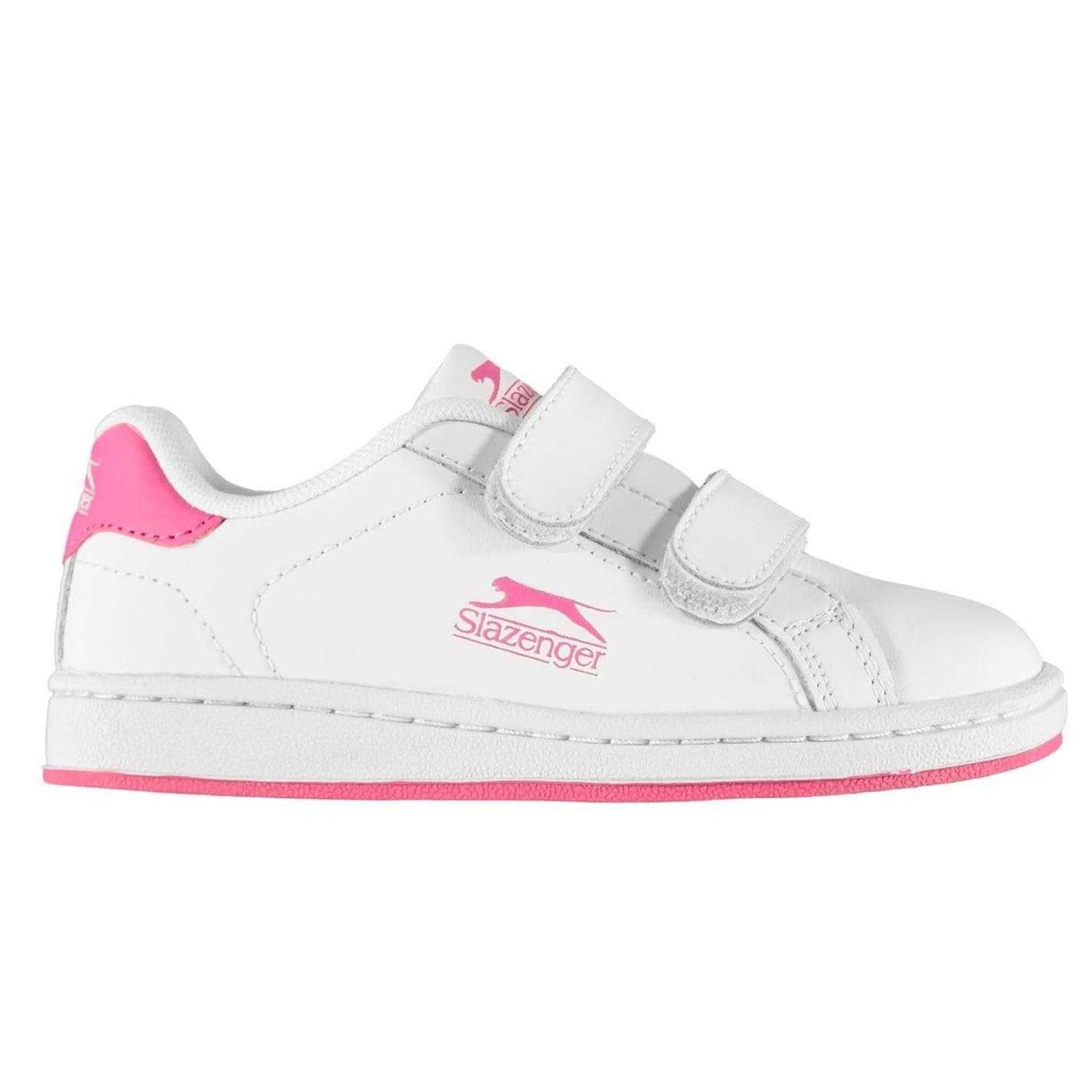 White-Cerise - Front - Slazenger Childrens-Kids Ash Trainers
