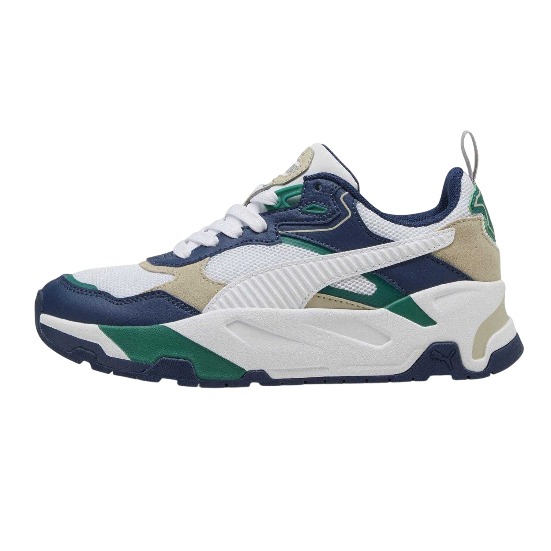 Persian Blue-White - Back - Puma Childrens-Kids Trinity Trainers