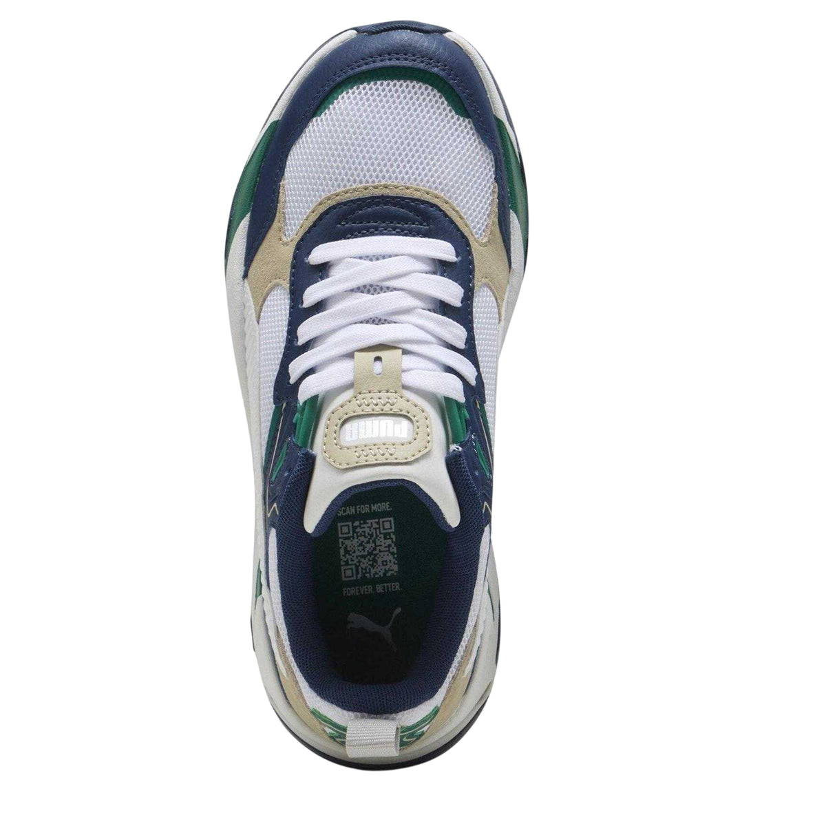 Persian Blue-White - Side - Puma Childrens-Kids Trinity Trainers