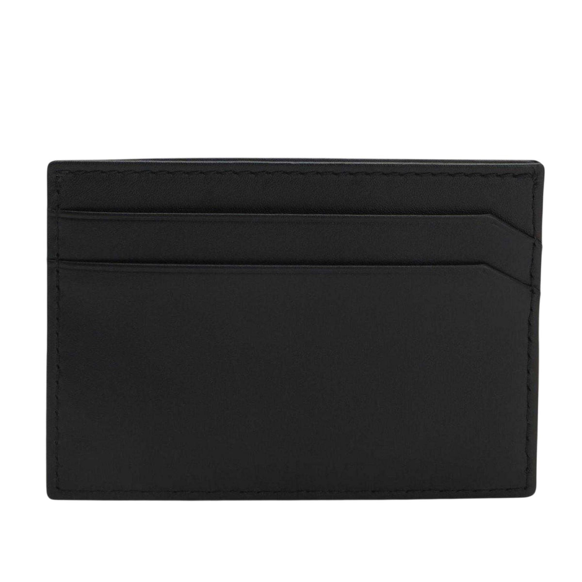 Black - Back - Hugo Red Logo Leather Card Holder