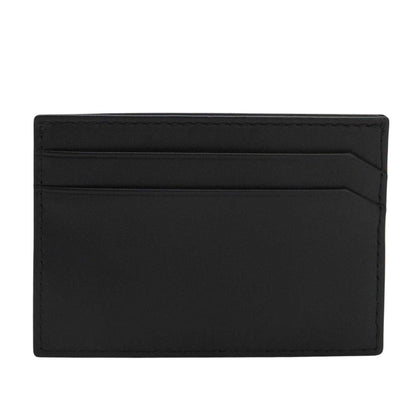 Black - Back - Hugo Red Logo Leather Card Holder