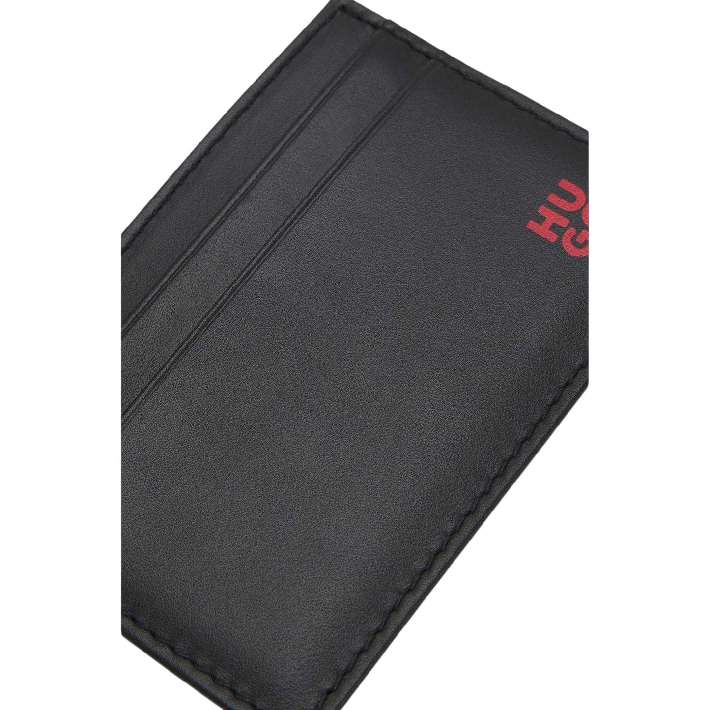 Black - Lifestyle - Hugo Red Logo Leather Card Holder