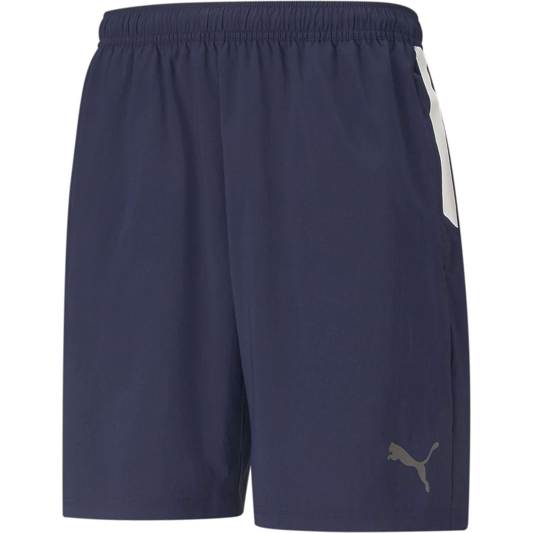 Peacoat-Peacoat Navy - Front - Puma Mens TeamLIGA Sideline Side Stripe Football Shorts