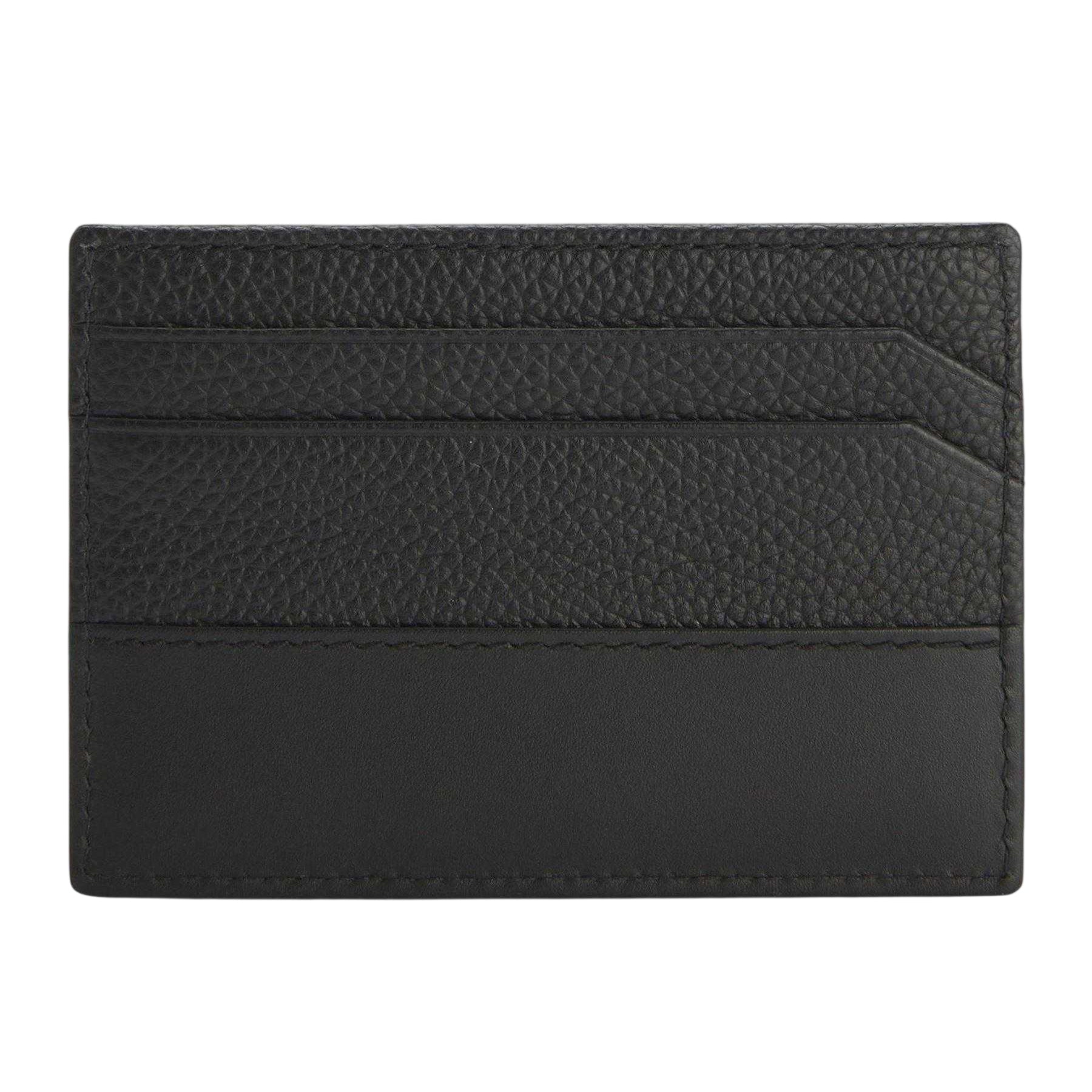 Black - Back - Hugo Quantic Textured Card Holder