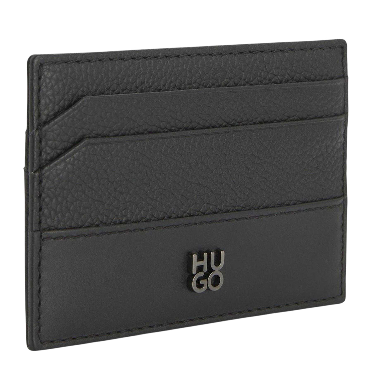 Black - Side - Hugo Quantic Textured Card Holder