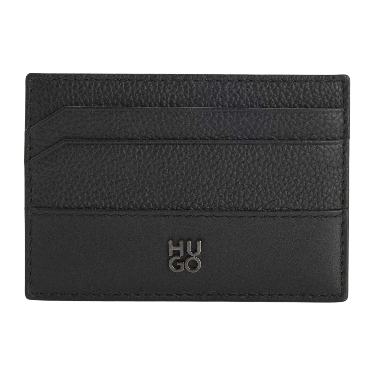 Black - Front - Hugo Quantic Textured Card Holder