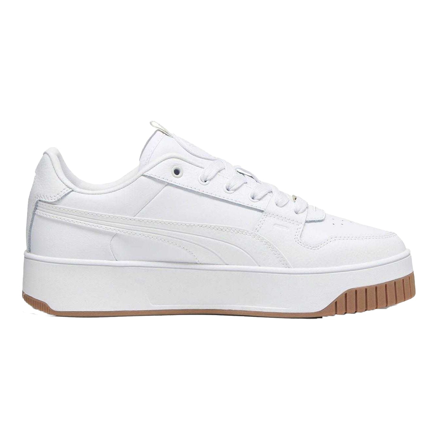 White-Gold - Back - Puma Unisex Adult Carina Street Lux Leather Trainers