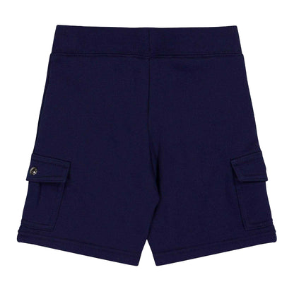 Navy - Back - Ralph Lauren Boys Embroidered Logo Cargo Shorts