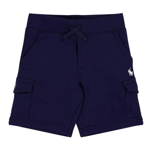 Navy - Front - Ralph Lauren Boys Embroidered Logo Cargo Shorts