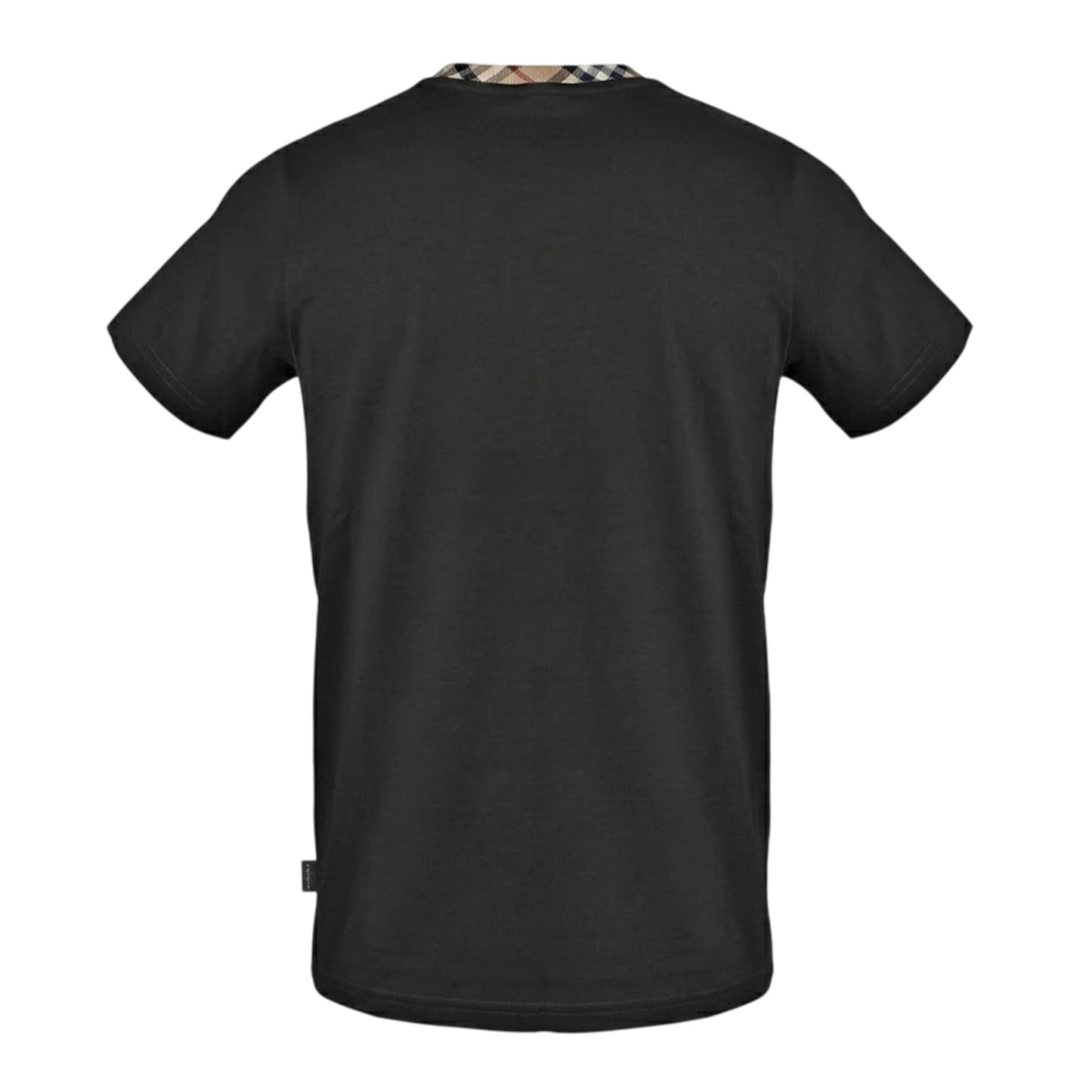 Black - Back - Aquascutum Mens Logo Crew Neck T-Shirt