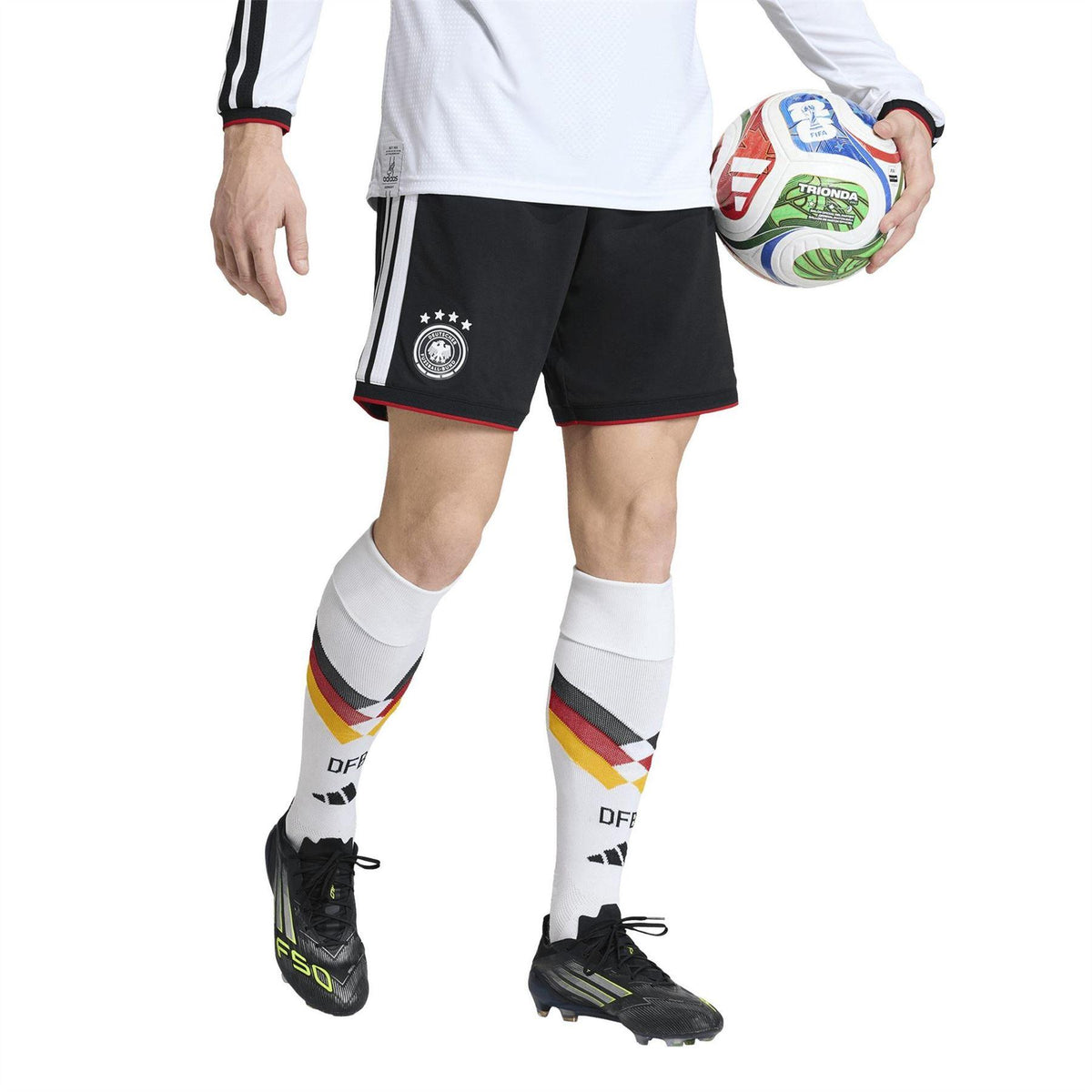 Black-White - Lifestyle - Adidas Mens FIFA World Cup 2026 Germany Regular Home Shorts