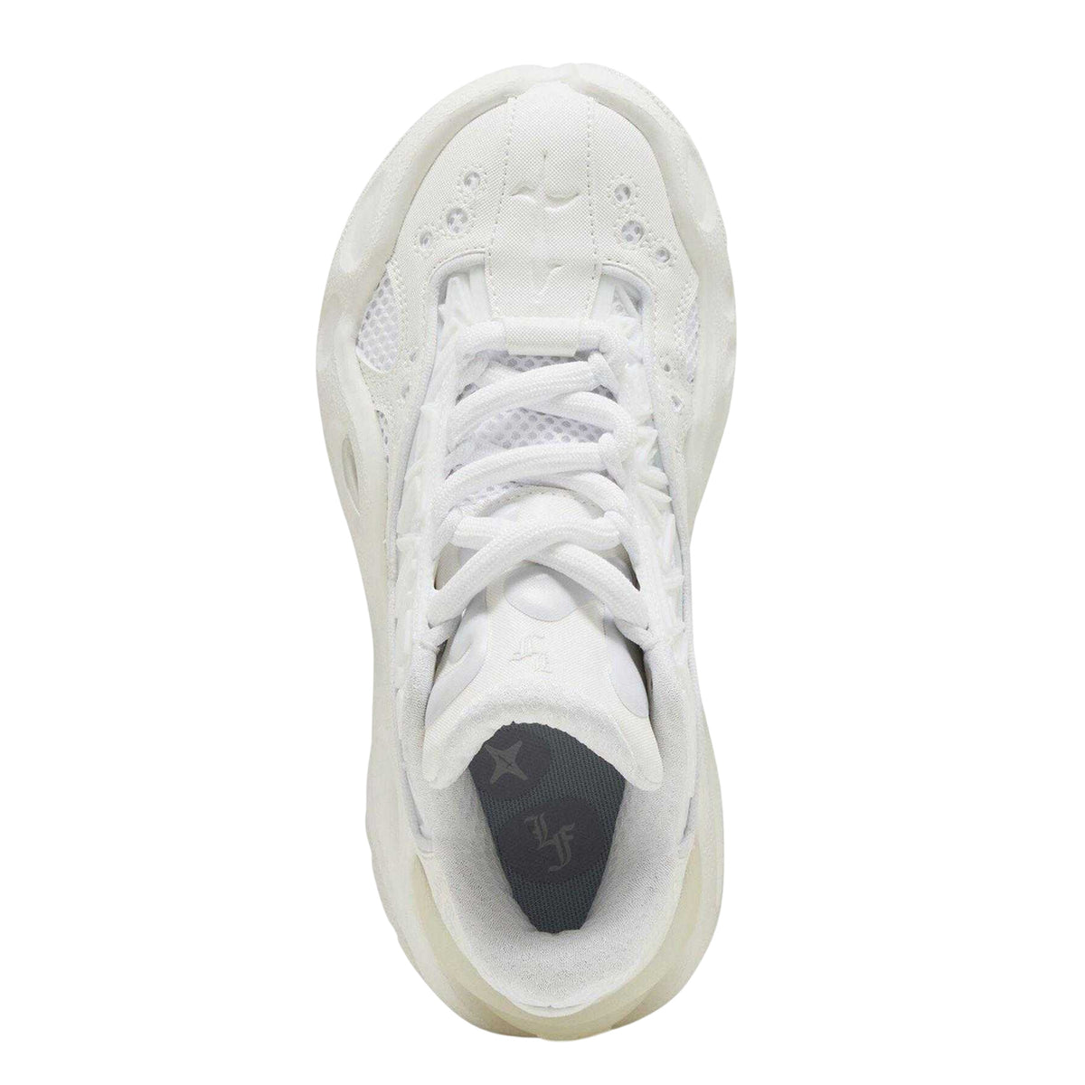 White-Silver - Side - Puma Childrens-Kids La France Runner Trainers