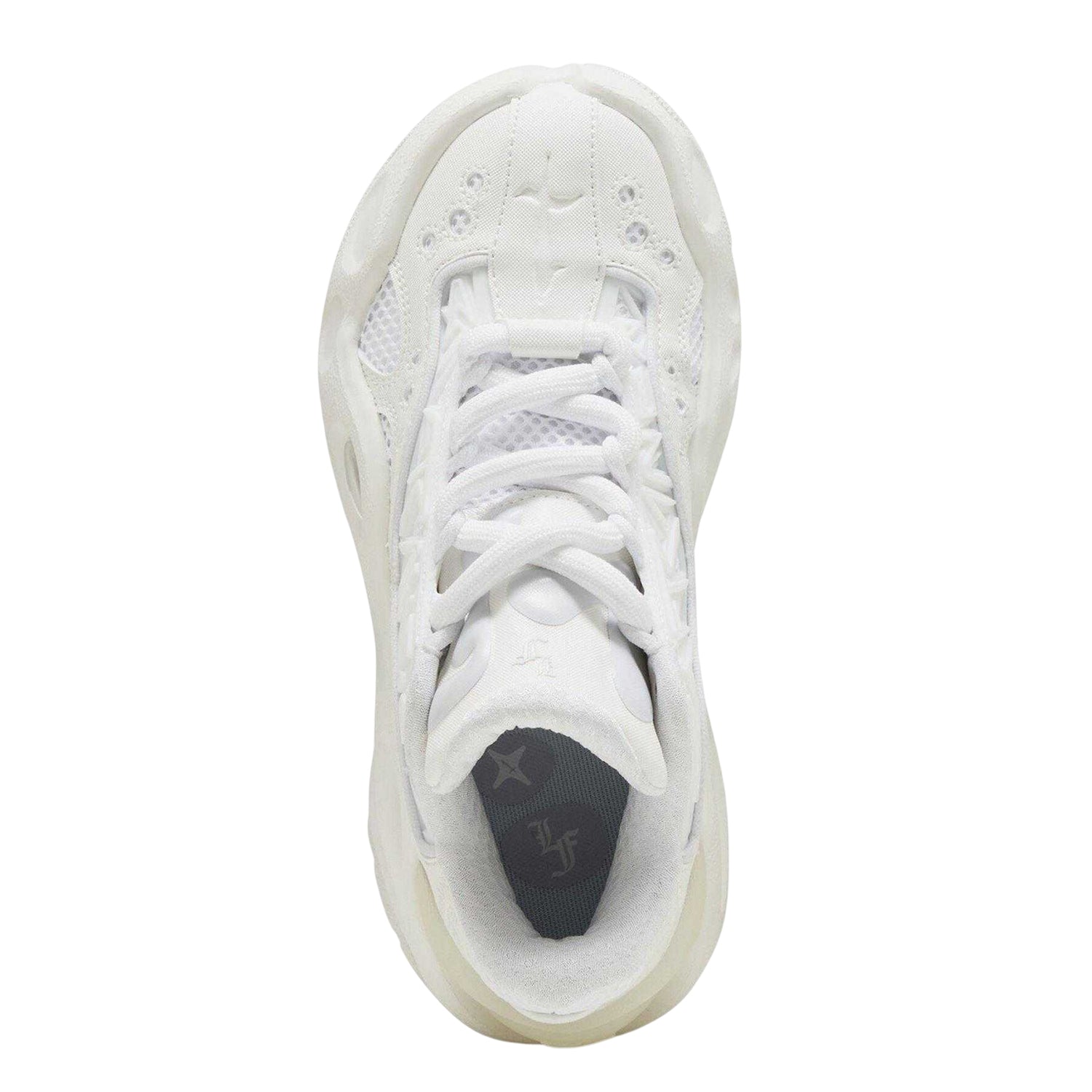 White-Silver - Side - Puma Childrens-Kids La France Runner Trainers