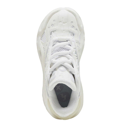 White-Silver - Side - Puma Childrens-Kids La France Runner Trainers