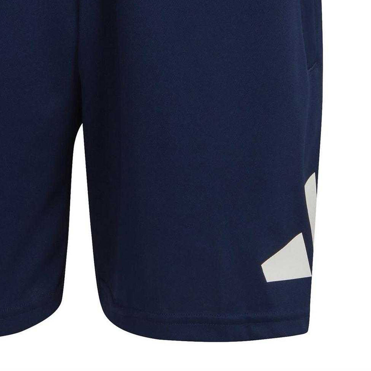 Dark Blue - Back - Adidas Mens Train Essentials Logo Shorts