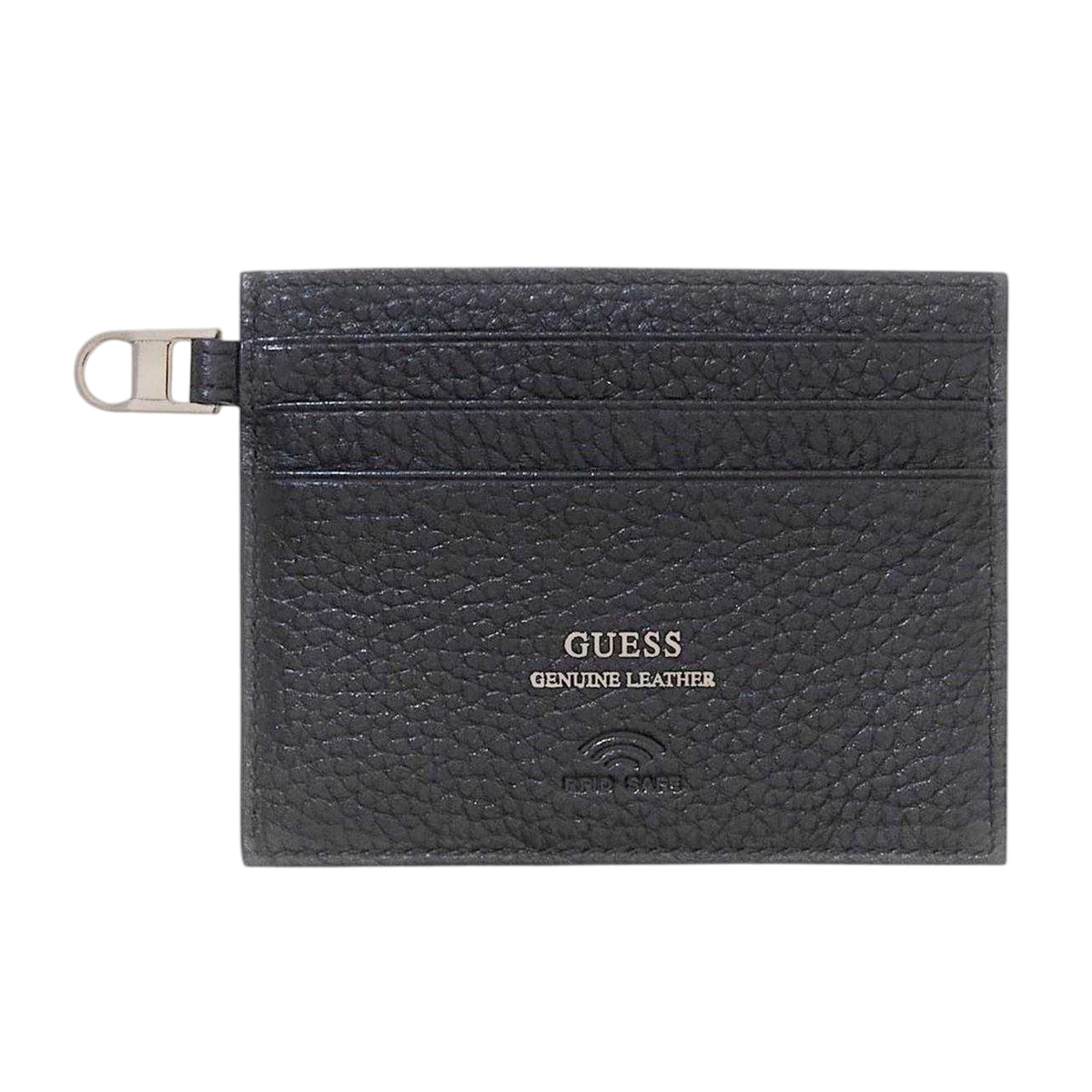 Black - Back - Guess Monaco Leather Card Holder