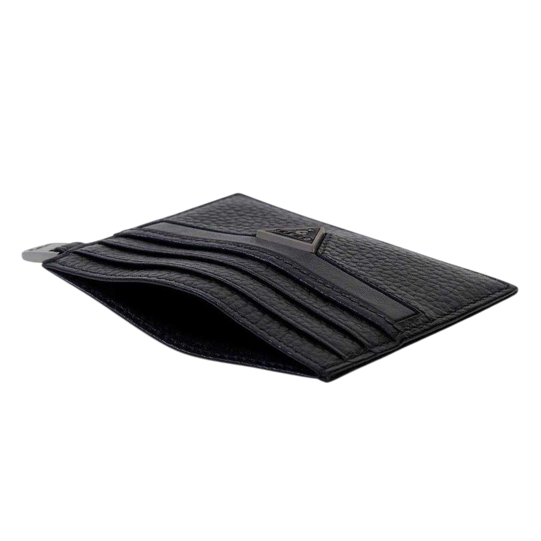 Black - Side - Guess Monaco Leather Card Holder