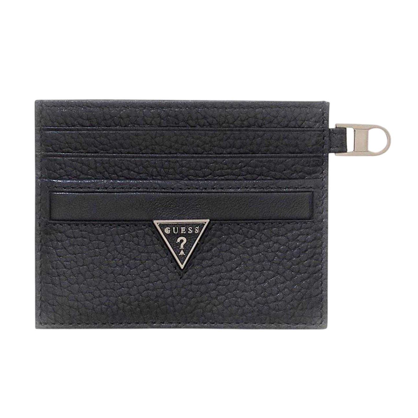 Black - Front - Guess Monaco Leather Card Holder