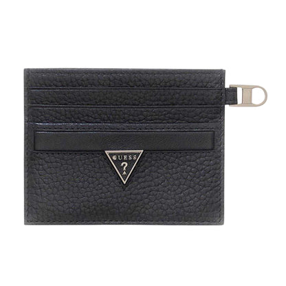 Black - Front - Guess Monaco Leather Card Holder