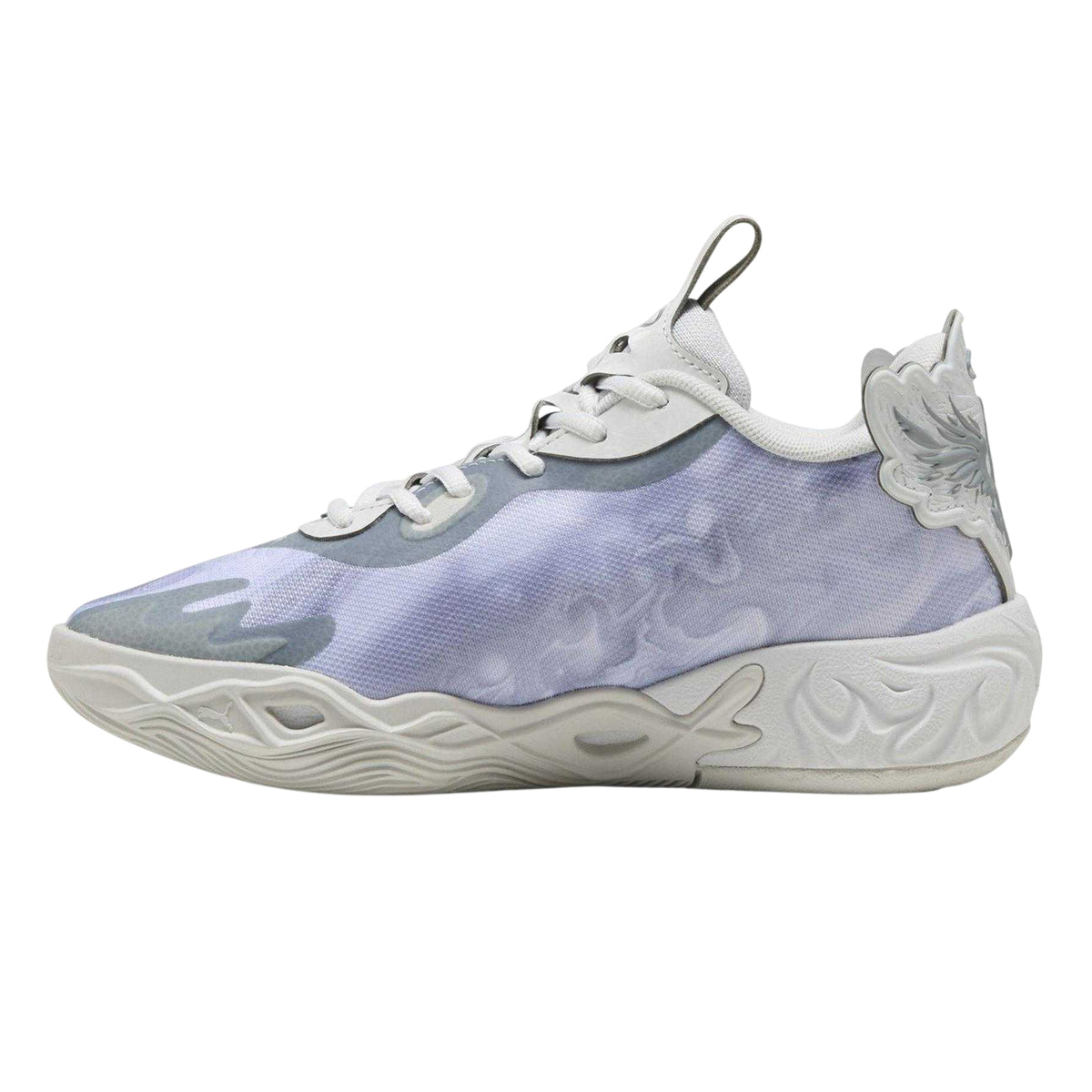 Feather Grey - Back - Puma Childrens-Kids Mb.04 Team Basketball Shoes